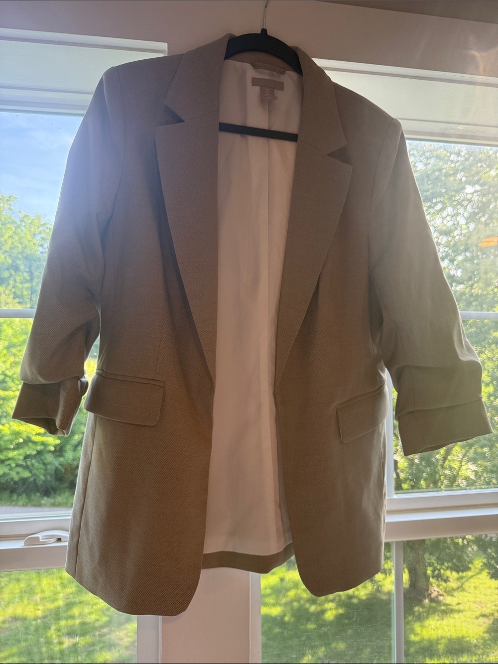 H&M Beige-Tan Blazer with Cream Lining